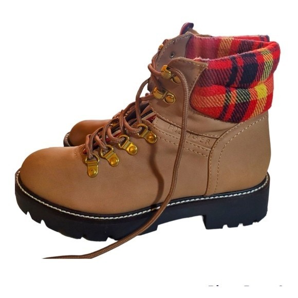 Tommy Hilfiger Twlariti Hiking Combat Boot, Size 6, Brown - Picture 4 of 11
